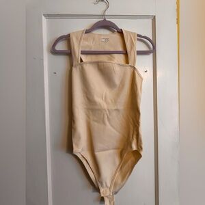 Cream Ribbed Bodysuit